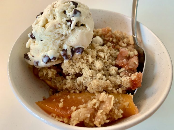 Nectarine and Strawberry Crumble