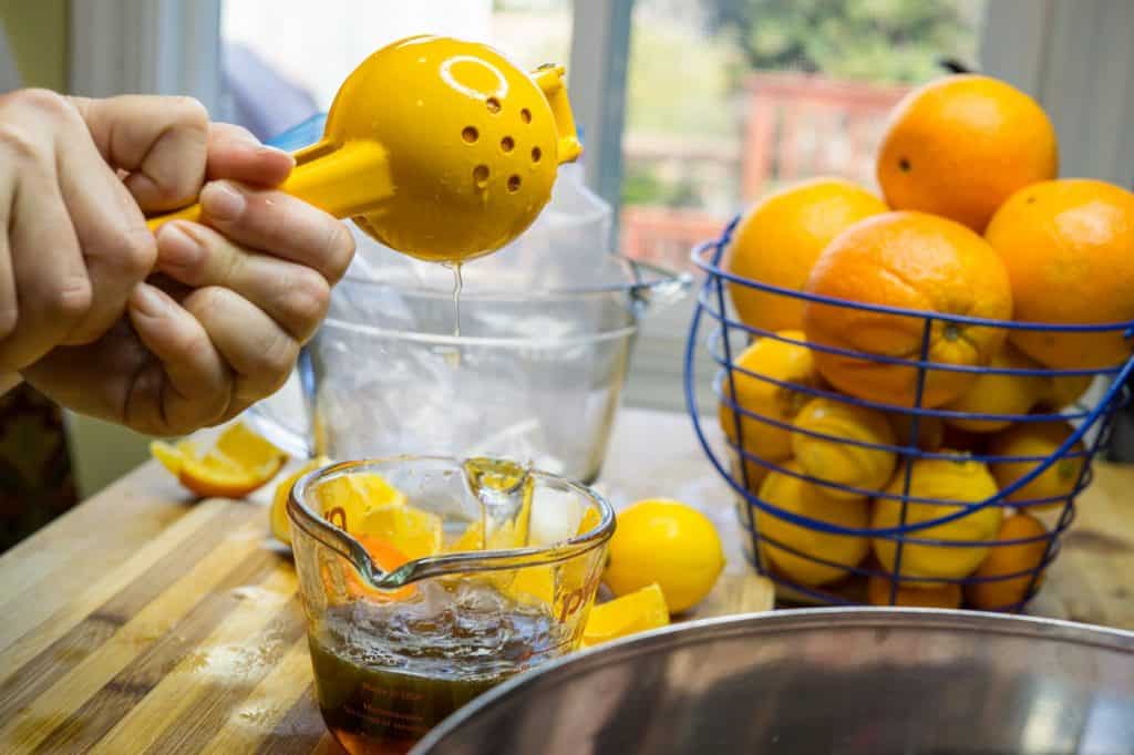 Chicken Wing Brine - fresh squeezed orange juice